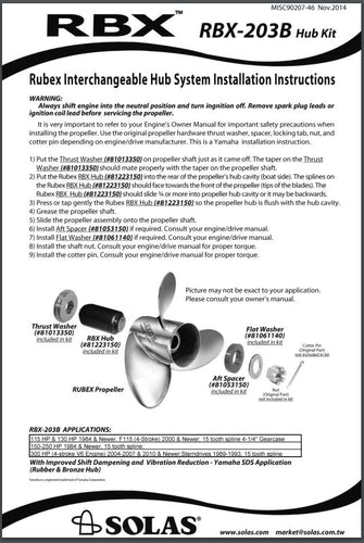 SOLAS RBX-203B Hub Kit