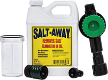 Laden Sie das Bild in den Galerie-Viewer, SALT-AWAY STARTERPAKET 946ml FLASCHE + INJEKTOR-MISCHEINHEIT + 1/2 ZOLL ANSCHLÜSSE